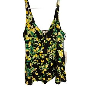 O.L.M. Cutout Tie Accent Sleeveless Blouse NWT